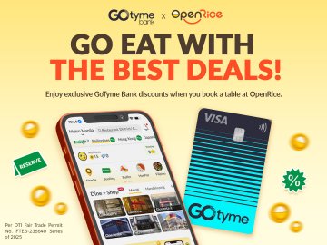 Your Dining Hack: Book and Save with OpenRice and GoTyme Bank!