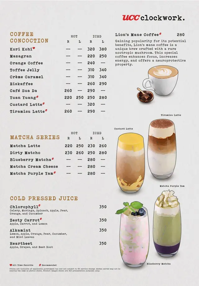 Clockwork Menu Raleigh UCC Clockwork - Western variety in Ermita Robinsons Manila Metro Manila ...