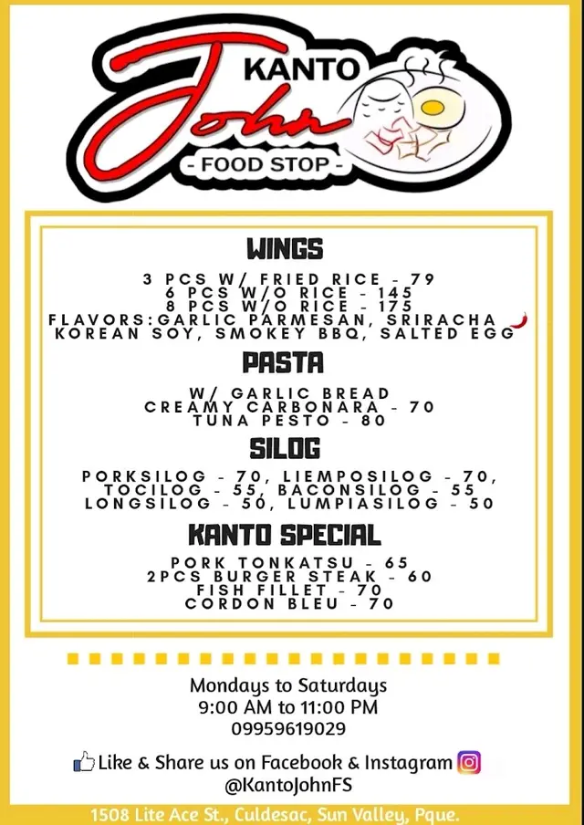 Kanto John Food Stop - Filipino in Sun Valley Metro Manila | OpenRice ...