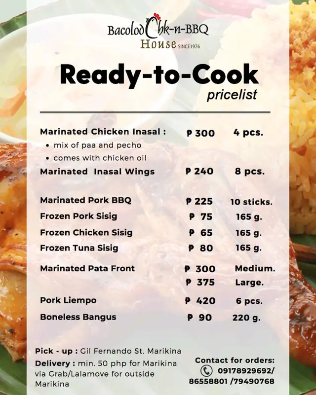 Bacolod Chk-N-Bbq House - Filipino BBQ in Constitution Hills Metro ...