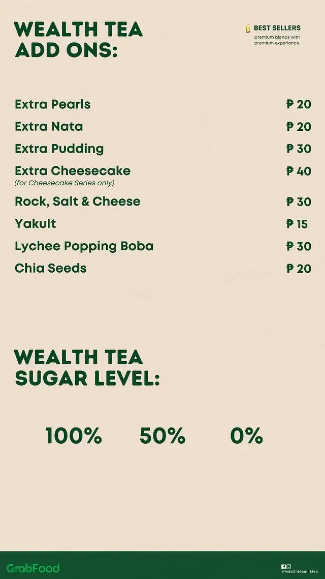 Realitea Menu WEALTH TEA - Filipino in Novaliches District Metro Manila | OpenRice ...
