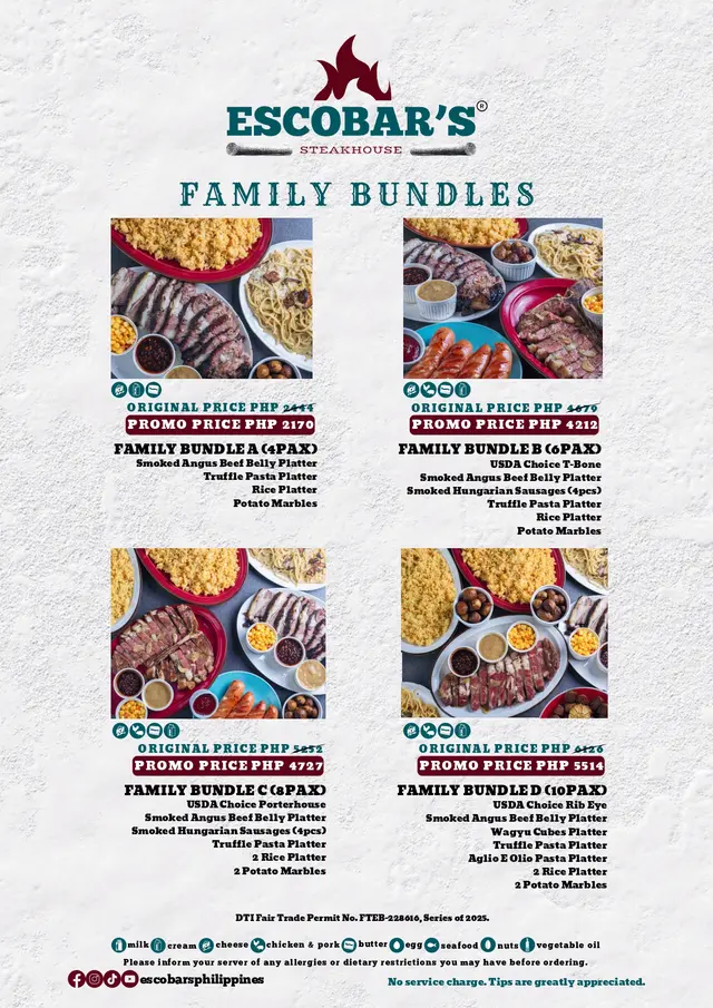 Escobar Kitchen Menu Escobar's Steakhouse - Western variety in B.F. Homes Metro Manila ...